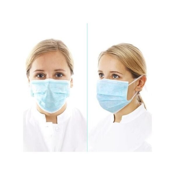 Disposable Medical Masks Protective Face Masks 3 Layer 50PCS-Bleu - Image 6